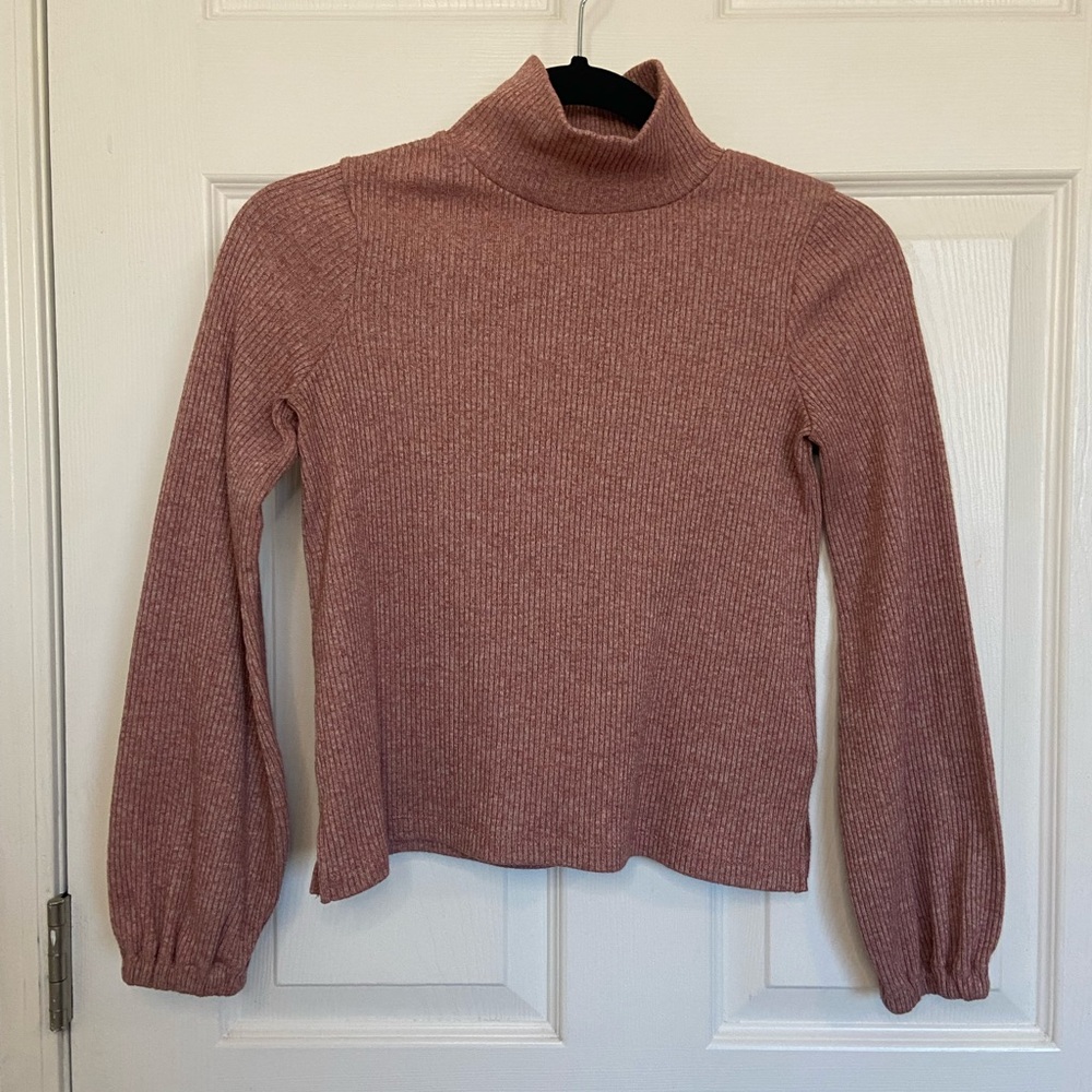 Madewell Turtleneck Balloon Sleeve Top Size XXS
